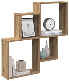 vidaXL Raft de perete, stejar artizanal, 80x15x78,5 cm, lemn prelucrat