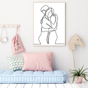 Poster - Dragoste dintr-o linie (A4)