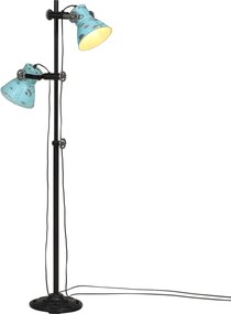 vidaXL Lampă de podea, 25 W, albastru uzat, 25x25x90/140 cm, E27