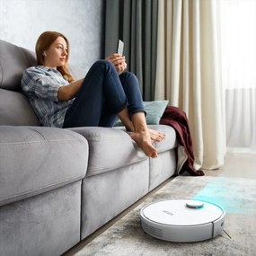 TESLA Electronics RoboStar - Aspirator robot 2în1 2550 mAh Wi-Fi alb