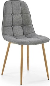 Scaun K316, gri/stejar, stofa clasica/metal, 44x56x87 cm