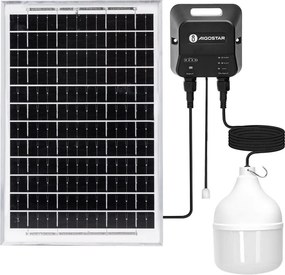 Aigostar - Lustră solară cu LED/70W/12V 6000 mAh 6500K Ø 12 cm