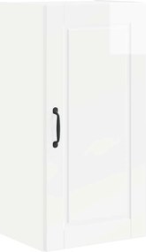 vidaXL Dulap de bucătărie Alb lucios 40 x 31 x 80 cm Lemn compozit