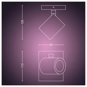 Spot LED RGBW dimabil Philips Hue ARGENTA 1xGU10/4,2W/230V