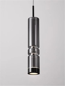 Pendul LED design modern BENTO gri fumuriu