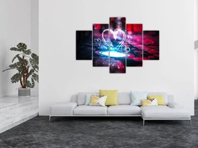 Tablou cu inima iluminată (150x105 cm)