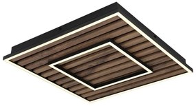 Plafoniera LED riflaj MDF cu efect de lemn WOODY 45x45cm