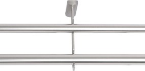 Galerie dubla extensibila perdea/draperie TWILIGHT - Nichel Mat 121.9-233.5 cm