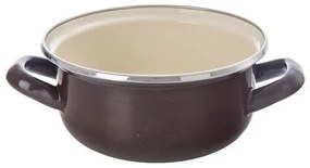 Cratiță emailată Orion cu margine inox Brown, 1 l, 1 l