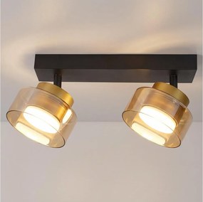 Brilagi - Aplică spot AURA LUX 2xGX53/30W/230V negru/auriu