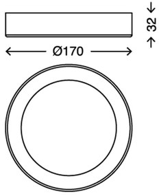 Briloner 7122-014 - Plafonieră LED FIRE LED/11W/230V 3000K Ø 17 cm