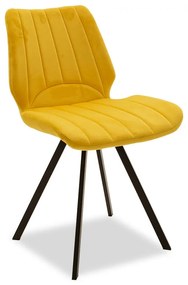Scaun Bucatarie/Dining Sabatra Catifea Galben