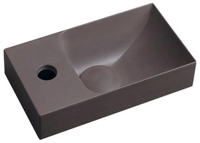 Chiuvetă mică pentru WC maro închis din beton 31x17 cm Piccolino – Sapho