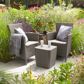 Set mobilier de grădină Iowa Balcon cu masă Luzon cappuccino