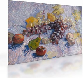 Tablou pe sticlă - Vincent van Gogh, Grapes, Lemons, Pears, and Apples, reproducere (70x50 cm)