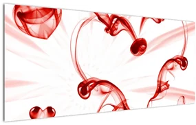 Tablou cu inima din fum (120x50 cm)