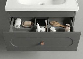 Set mobilier de baie cu lavoar River 60cm Grey