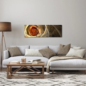 Tablou - Trandafir sufletului artistic (cu ceas) (90x30 cm)