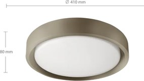 Brilagi - Corp de iluminat LED reglabil MATTEO, 48W, 230V, 3000-6500K, Ø 41 cm, taupe, cu telecomandă