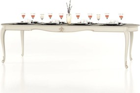 Masă lemn masiv Dining Celisea Pliabilă 2900 (+500) х 1100 х 790 - Ivoire