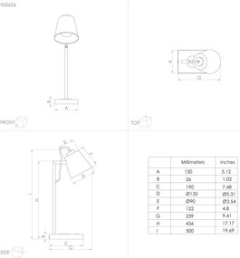 Eglo 900626 - Lampă LED reglabilă cu încărcare wireless LACEY, LED/5,5W/230V
