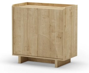 Dulap în culoare naturală cu aspect de lemn de stejar 80x80x40 cm Daira – Marckeric