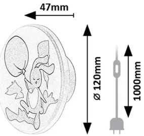 Aplică LED Rabalux 71100 HOPPLY LED/9W/230V 3000/4000/6500K