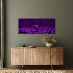 Tablou ci inima violetă (120x50 cm)