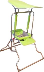 Leagan copii si bebelusi pentru interior si exterior Novokids™ Garden Swing, cadru metalic, 0+ ani, sezut reglabil in 3 trepte, pozitie somn, centura