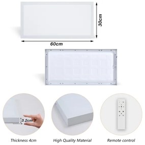 Brilagi - Corp de iluminat LED dimabil FRAME SMART, 30W, 230V, alb, IP44 + telecomandă