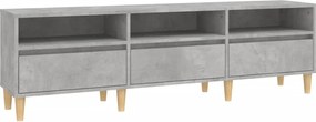 vidaXL Comodă TV, gri beton, 150x30x44,5 cm, lemn prelucrat