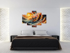 Tablou - Munte acoperit de soare (150x105 cm)