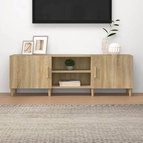 Comoda TV, stejar sonoma, 150x30x50 cm, lemn compozit 1, Stejar sonoma