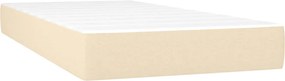 vidaXL Saltea cu arcuri buzunar, fermitate medie, crem, 90x190x20 cm, textil