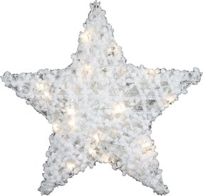 Decoratiune de Craciun stea FROSTELLE cu iluminare LED 38 cm, alba