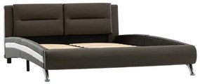 286849 vidaXL Cadru de pat, gri, 120 x 200 cm, piele ecologică