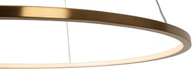 Lustra suspendata LED dimabila design modern QUEEN auriu periat, 50cm