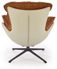 Fotoliu rotativ Lobster stofa cinnamon H92 cm