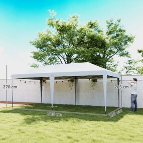 Outsunny Pavilion 6 x 3 m pop-up pliabil pentru grădină, geantă inclusă, oțel epoxidic, Oxford densitate mare, gri | Aosom Romania