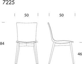 Set de 2 scaune elegante design LUX ARIA WOOD