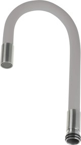 Pipa flexibila pentru baterie bucatarie, gri inox, Deante Luno