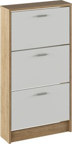 Pantofar MOBI 13, stejar sonoma/alb, DTD laminat/PAL, 58x18x107 cm