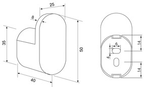 SAPHO RF001/15 Cârlig Flori, negru mat