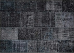 Covor JAZZ CHENILLE, 75x150 cm, forma dreptunghiulara, poliester, negr