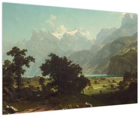 Tablou - Albert Bierstadt, Lake Lucerne, reproducere (90x60 cm)