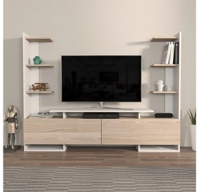 Mobilier living Avianne (alb + stejar). 1101399