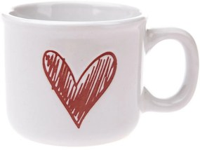 Set de 6 căni ceramice Srdíčko II, 90 ml, roșu