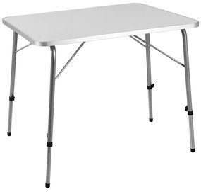Casaria Masă de camping pliabilă FOKA, 80x54x51-70cm, alb