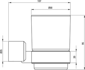 ARNIKA Pahar, montare pe perete Finisaj: Auriu periat ADA_R911