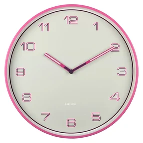 Karlsson 6013BP ceas de perete design roz, diametru 40 cm